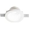 Ideal Lux SAMBA ROUND FARETTO DA INCASSO 1 LUCE ATTACCO GU10 D.12CM IN GESSO BIANCO