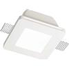 Ideal Lux SAMBA SQUARE FARETTO DA INCASSO 1 LUCE ATTACCO GU10 12X12CM IN GESSO BIANCO