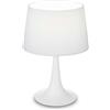 Ideal Lux LONDON LAMPADA DA TAVOLO 1 LUCE ATTACCO E27 IN METALLO BIANCO H.36,5CM