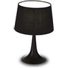 Ideal Lux LONDON LAMPADA DA TAVOLO 1 LUCE ATTACCO E27 IN METALLO NERA H.36,5CM