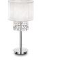 Ideal Lux OPERA LAMPADA DA TAVOLO CON CRISTALLI 1 LUCE ATTACCO E27 BIANCO E CROMO