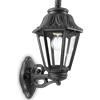 Ideal Lux DAFNE APPLIQUE A PARETE NERO 1 LUCE ATTACCO E27 H.45CM VETRO ANTIGIALLO IP55