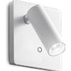 Ideal Lux LITE APPLIQUE A PARETE BIANCO LED 3000K 3W 200 lm CON INTERRUTTORE