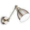 Ideal Lux NEWTON APPLIQUE A PARETE NICKEL 1 LUCE ATTACCO E27 ORIENTABILE