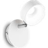 Ideal Lux OBY APPLIQUE A PARETE BIANCO ORIENTABILE 1 LUCE LED 3000K 6W 700 lm 10X10CM