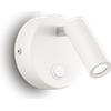 Ideal Lux PAGE APPLIQUE A PARETE CON INTERRUTTORE ORIENTABILE LED 3000K 3W 240 lm BIANCO 9CM