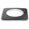 Ideal Lux WAY SQUARE SEGNAPASSI IP67 1 LUCE ATTACCO GX53 NERO 16CM WIDE FASCIO LUMINOSO