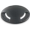 Ideal Lux WAY ROUND SEGNAPASSI IP67 1 LUCE ATTACCO GX53 NERO 16CM TRIPLO FASCIO LUMINOSO
