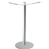 myProtect Tavolino 48x48 cm in plexi trasparente con base in metallo e montante in alluminio