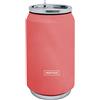Nerthus FIH 785 lattina isotermica Doppia Parete 330 ml Corallo Acciaio Inox Ideale per bibite Birra e Spiaggia