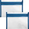 VELOFLEX A435005 - Portadocumenti con cerniera, 2 pezzi, DIN A5, archiviabile, blu, VELOBAG XXS, tasca con cerniera