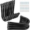 PiPaFox Ganci per garage, 9 cm, resistenti da parete, per garage, 12 grucce ideali per attrezzi, biciclette, scale, sedie