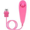 OSTENT Controller Nunchuck Cablato Basato sul Movimento per Nintendo Wii Console Video Game Colore Rosa