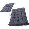 AMBIENTE HOME Ambientehome Set di 2 cuscini per pallet, 120 x 80 cm, colore grigio chiaro