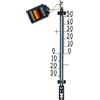TFA Dostmann Termometro analogico esterno 12.5001.01 in metallo, con numeri di gradi indipendenti, resistente alle intemperie, nero, lunghezza 99 x larghezza 28 x altezza 417 mm