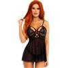 LEG AVENUE Sheer Lace Babydoll and String