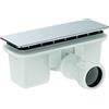 Ideal Standard - Ultra Flat New, Piletta ispezionabile per piatti doccia, Rettangolare, Coperchio in ABS, Cromato