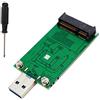 LEAGY - Adattatore mSATA SSD a USB 3.0, Mini SATA, da utilizzare come drive flash portatile / disco rigido esterno, convertitore di stato solido mini PCIe da 50 mm