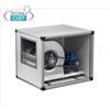 ASPIRATORE CASSONATO con VENTILATORE CENTRIFUGO a TRASMISSIONE con CINGHIE e PULEGGE, pannellature INOX, portata max 10.000 m cubi ora, giri 897, 1 velocitÃ , db 77, V.380 3, Kw.4,00, Peso 116 Kg, dim.mm.1200x1000x1000h