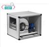 ASPIRATORE CASSONATO con VENTILATORE CENTRIFUGO a TRASMISSIONE con CINGHIE e PULEGGE, pannellature INOX, 2 VELOCITA', portata max 7000 4715 m cubi ora, giri 1140 768, db 74 62, V.380 3, Kw.3,0 0,9, Peso 113 Kg, dim.mm.1000x900x900h