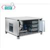 CENTRALINA di Aspirazione, Filtraggio e DEODORIZZAZIONE con 36 CILINDRI di carbone attivo vegetale e 2 pre-filtri sintetici, portata max 12000 m cubi h, giri 897, V.400 3, Kw.4,00, Peso 380 Kg, dim.mm.1800x1280x1350h