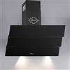 Gurari 267 - Cappa aspirante a parete 60 cm, cappa da parete Luxe produttore Gurari, 3 velocità, 1000 m3/h, LED, Hotte, Timer, nero, possibilità di ricircolo ClearTouch Control, telecomando