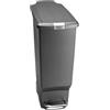 Simplehuman Pattumiere - Pattumiera scoperta 50 l, acciaio inox spazzolato  CW1467