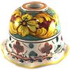 Generico Coppa in ceramica siciliana Santo Stefano di Camastra attacco piccolo E14 ricambio per lampadario lampada applique plafoniera decoro giulia