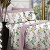 Jenny Sesal Elegante set di lenzuola letto Ginevra Flowers - 100% Cotone Made in Italy - completo Matrimoniale, Singolo e Una piazza e mezza (Singolo, Cipria)