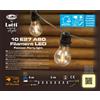 LOTTI Catena di Luci Party - 5 m, 10 Lampadine in Vetro Ø6 cm, E27, LED Bianco Caldo