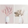 DKD Home Decor Quadro Beige e Rosa Chiaro di Abete e Tela (2 pezzi) (50 x 3 x 70 cm)