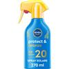 Nivea Sun Spray Solare Protect&Bronze SPF20 Crema Per un Abbronzatura Dorata 270 ml