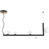 Ideal Lux BIRDS LAMPADARIO A SOSPENSIONE NERO OTTONE E DIFFUSORI BIANCHI 5 LUCI ATTACCO G9 INCLUSE