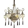 Ideal Lux HAREM LAMPADARIO A SOSPENSIONE IN METALLO BRUNITO E CRISTALLO MOLATO 3 LUCI ATTACCO E27