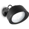 Ideal Lux LITIO APPLIQUE A PARETE PER ESTERNI IP66 1 LUCE ATTACCO GX53 LAMPADINA INCLUSA NERO