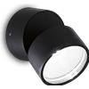 Ideal Lux OMEGA ROUND APPLIQUE DA ESTERNO IP54 LED 7W 610LM 4000K NERO