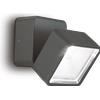 Ideal Lux OMEGA SQUARE APPLIQUE DA ESTERNO IP54 LED 7W 610LM 4000K ANTRACITE