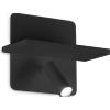 Ideal Lux PIANO APPLIQUE DA COMODINO DOPPIA EMISSIONE CON MENSOLA LED 3000K 10W 910 lm NERO