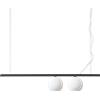 Ideal Lux PERLINE SOSPENSIONE LINEARE NERA CON VETRI BIANCHI 2 LUCI ATTACCO G9