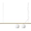 Ideal Lux PERLINE SOSPENSIONE LINEARE OTTONE CON VETRI BIANCHI 2 LUCI ATTACCO G9
