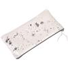 Clairefontaine 400067C Trousse piatta scamosciata Cosmicuir in vera pelle, color Argento
