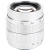 Sxhlseller Obiettivo della Fotocamera Obiettivo Professionale da 50 Mm F1.4 C Mount Utilizzato con Anello Adattatore per Obiettivo Canon Mirrorless (Argento)