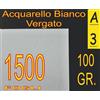 New Paper 1500 FF A3 CARTA 100GR GRIFO VERGATA RILIEVO BIANCA X STAMPANTI LASER INKJET