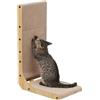 FUKUMARU Tiragraffi per Gatti, Tiragraffi Verticale a Forma di L Alto 68 cm, Giochi Gatto con Palla Giocattolo, Tappetini Tiragraffi per Gatti in Cartone di Alta Qualità per Pareti e Angoli.