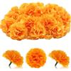 GEFIRE Capolini di Garofano Finto 30 Pezzi Fiori Artificiali Testa Finta 5CM Facile Manutenzione Bellezza Duratura Adatto per la Decorazione di Feste, Decorazioni per la Casa di Nozze (Arancia)