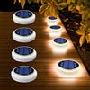 YiLaie Luci Solari Esterno, LED da Giardino 360° Per scale IP68 Impermeabile con On/Off Automatico, per Sentieri, Bianco Caldo 2700K, 4 pezzi