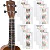 TIGER UKE-12-STICKER, Foglio di Adesivi per Note per Ukulele per Principianti, Marcatori Tastiera, 12 Fogli