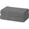 Degrees home - Set 2 Asciugamani - Asciugamani da Bagno - 100% Cotone - 480g/mq - 100x50 cm - Asse