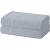 Degrees home - Set 2 Asciugamani - Asciugamani da Bagno - 100% Cotone - 480g/mq - 100x50 cm - Grigio