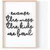 Tongue in Peach Stampa divertente con citazione | Stampe a casa | Scusa il pasticcio I bambini sono selvaggi | Tipografia Family Home Kids | A4 A3 A5 | *FRAME NON INCLUSO* - A3 - PBH23